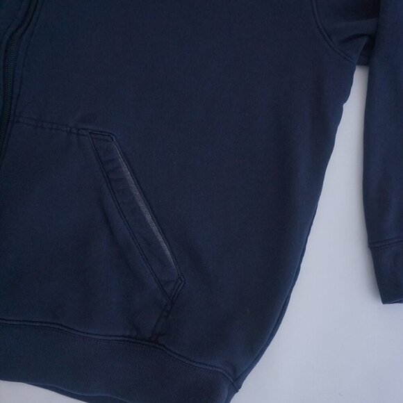 Vintage Y2K Nike The Athletic Dept. Navy Cotton Hooded Zip Up Sweater XL - Picture 6 of 11